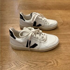Veja White and Black Sneakers